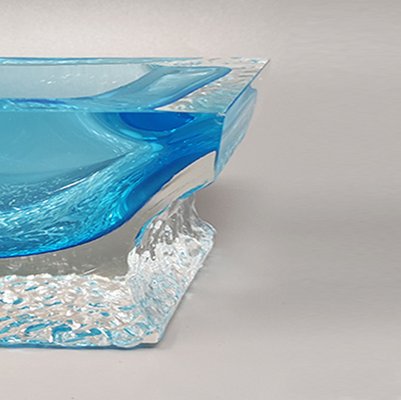 Blue Ashtray or Vide Poche by Flavio Poli for Seguso, 1960s-QGR-1438460