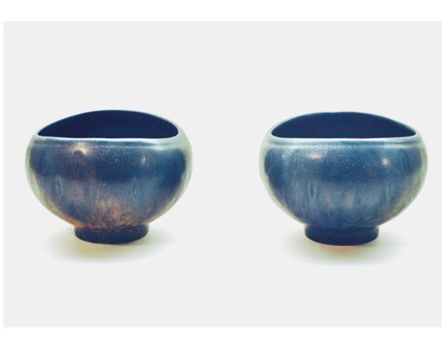 Blue Bowls by Gunnar Nylund for Rörstrand, 1950s, Set of 2-HYQ-1230725