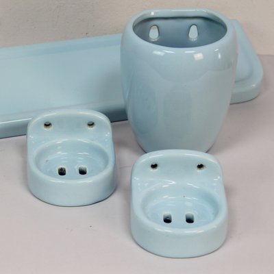 Blue Ceramic Bath Applique Game, Set of 4-NE-1362331