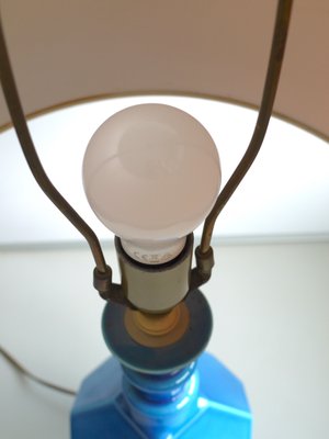 Blue Ceramic Geometric Table Lamp, 1960s-MB-711620