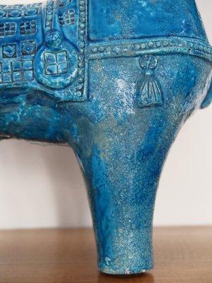 Blue Ceramic Horse Sculpture by Aldo Londi for Bitossi Fiorentino, 1960-CC-1768706