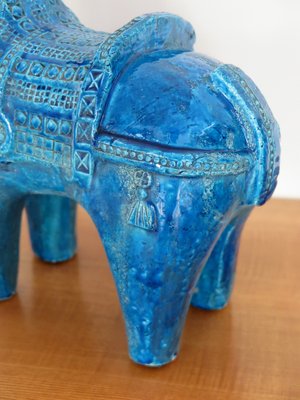 Blue Ceramic Horse Sculpture by Aldo Londi for Bitossi Fiorentino, 1960-CC-1768706