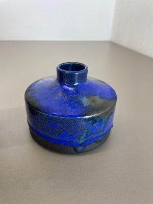 Blue Ceramic Studio Vase by Gerhard Liebenthron, Germany, 1970s, Set of 2-QZ-1149883