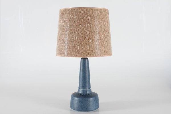 Blue Ceramic Table Lamp by Einar Johansen for Søholm, 1960s-QQ-2035764