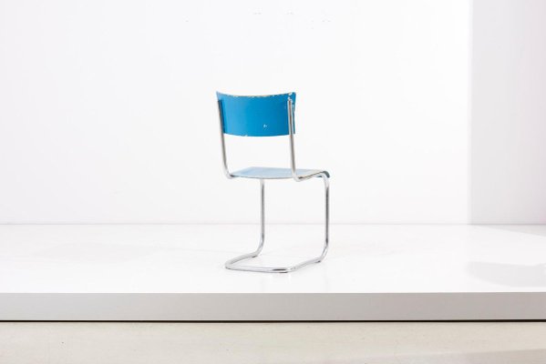 Blue Chairs from Mucke Melder, Germany, 1930s, Set of 4-SFD-824963