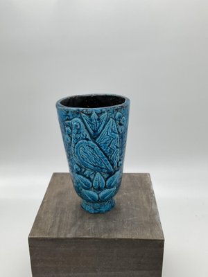 Blue Chamotte Ceramic Vase by Charlotte Hamilton for Rörstrand-ZQM-1259649