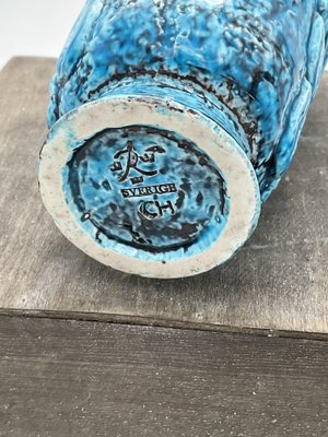 Blue Chamotte Ceramic Vase by Charlotte Hamilton for Rörstrand-ZQM-1259649