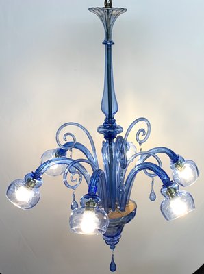 Blue Chandelier attributed to Venini, 1930-XQC-1417042