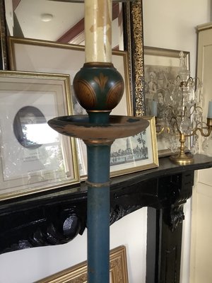 Blue Chinoiserie Floor Lamp, 1950s-DVX-715598