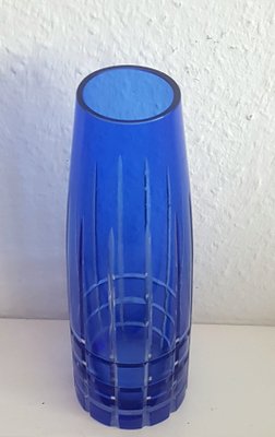 Blue Crystal Vase, 1960s-QDP-847179