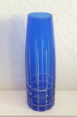 Blue Crystal Vase, 1960s-QDP-847179