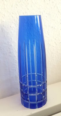 Blue Crystal Vase, 1960s-QDP-847179