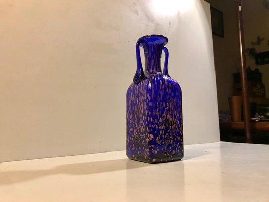 Blue Crystal Vase with Rose Gold Speckles from Joska, 1970s-LCR-824454