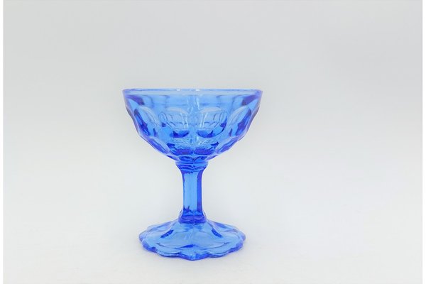 Blue Cups from Ząbkowice, Poland, 1970s, Set of 5-BXB-1408966