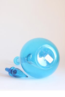 Blue Empoli Glass Genie Bottle, Tuscany, 1960s-PLT-1330585