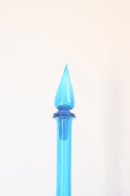 Blue Empoli Glass Genie Bottle, Tuscany, 1960s-PLT-1330585