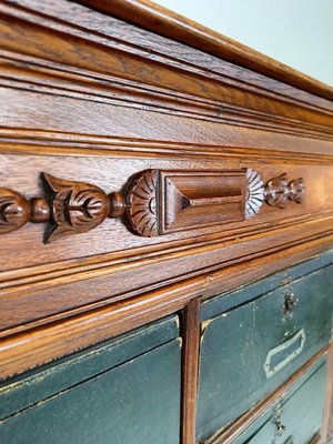 Blue Filing Cabinet in Oak-ZCH-1806754