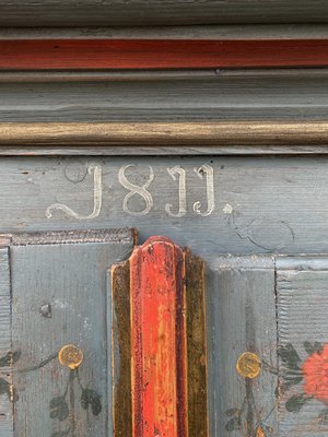 Blue Floral Painted Cabinet, 1811-BGS-2034596