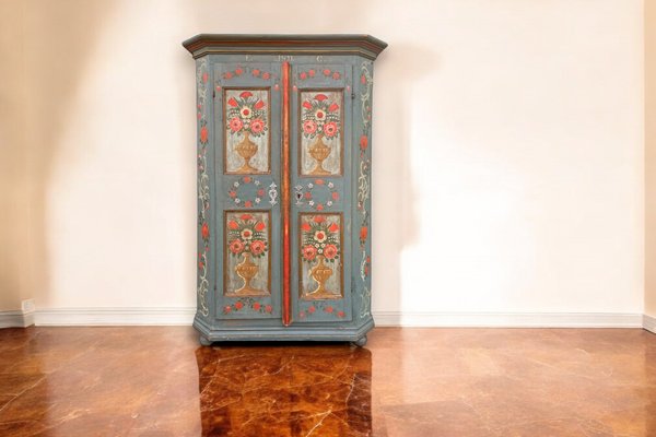 Blue Floral Painted Cabinet, 1811-BGS-2034596