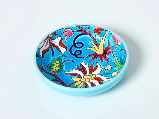 Blue Flowers Box from Emaux De Longwy, 1950s-YJA-1402974