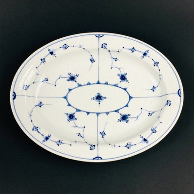 Blue Fluted Porcelain Serving Platter from Royal Copenhagen, Denmark, 19th Century-BMM-1822068