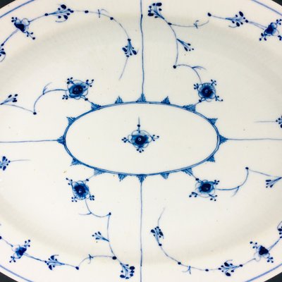 Blue Fluted Porcelain Serving Platter from Royal Copenhagen, Denmark, 19th Century-BMM-1822068