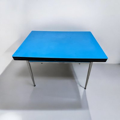 Blue Formica Table & Chairs from Jafae, 1960s, Set of 5-SDV-2018428