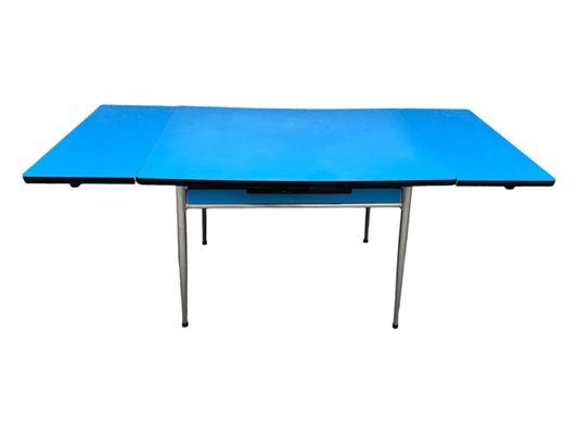 Blue Formica Table & Chairs from Jafae, 1960s, Set of 5-SDV-2018428