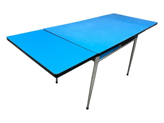 Blue Formica Table & Chairs from Jafae, 1960s, Set of 5-SDV-2018428