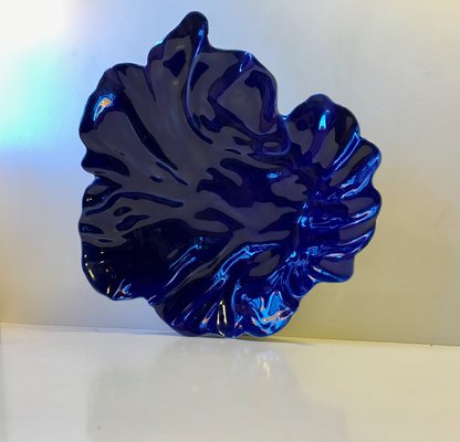 Blue Freeform Natura Dish by Ole Kortzau for Royal Copenhagen, 1990s-LCR-685044