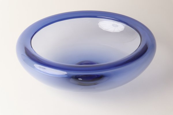 Blue Glass 17792 Fruit Bowl By Per Lütken for Holmegaard-ESB-1368093