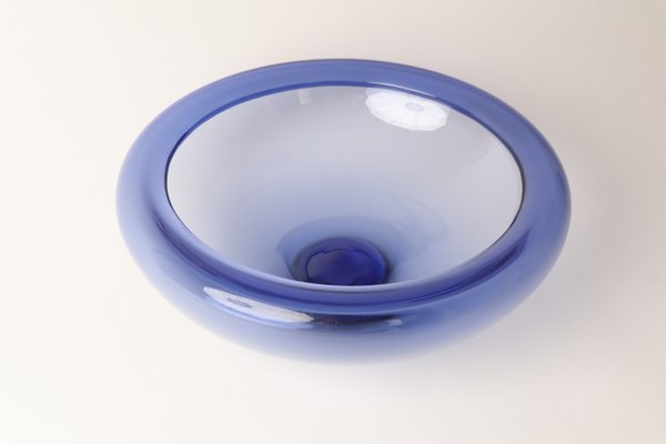 Blue Glass 17792 Fruit Bowl By Per Lütken for Holmegaard-ESB-1368093