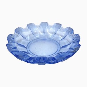 Blue Glass Ashtray from Ząbkowice, Poland, 1960s-BXB-1409004