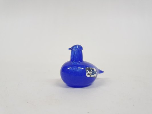 Blue Glass Bird by Oiva Toikka for Iittala, Finland, 1970s-ZO-1363575