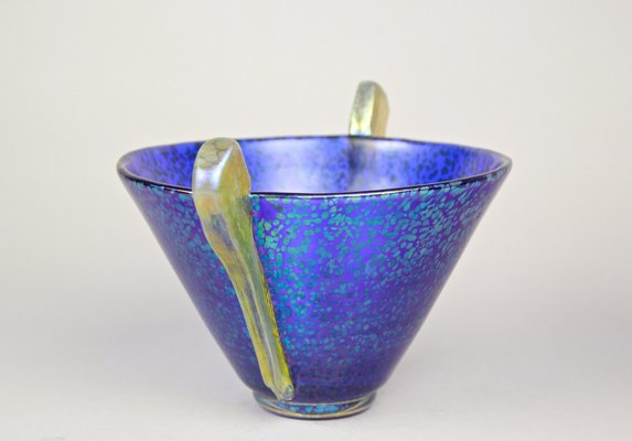 Blue Glass Bowl by Marie Kirschner for Johann Loetz Witwe, 1936-TQA-1322121