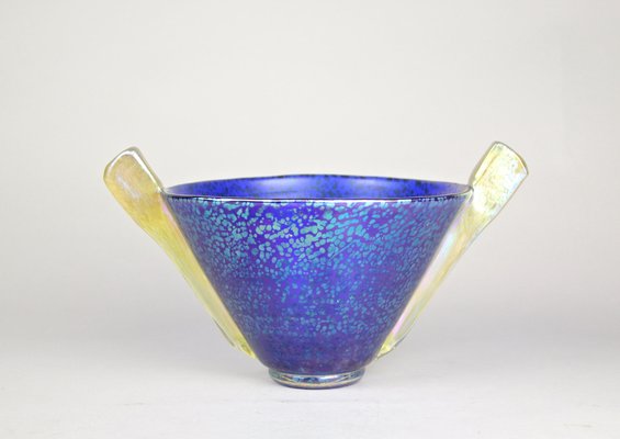 Blue Glass Bowl by Marie Kirschner for Johann Loetz Witwe, 1936-TQA-1322121