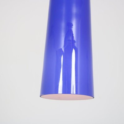 Blue Glass Hanging Lamp by Vistosi, Italy, 1960s-DV-1433165