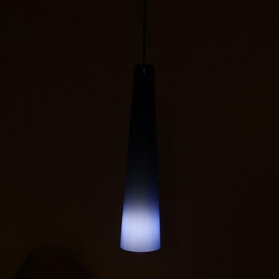 Blue Glass Hanging Lamp by Vistosi, Italy, 1960s-DV-1433165