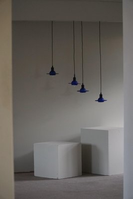 Blue Glass Pendants from Design Light A/S, Denmark, 1990s, Set of 4-MXF-1410669