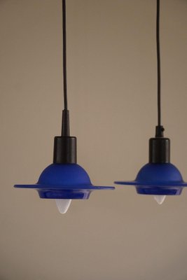 Blue Glass Pendants from Design Light A/S, Denmark, 1990s, Set of 4-MXF-1410669