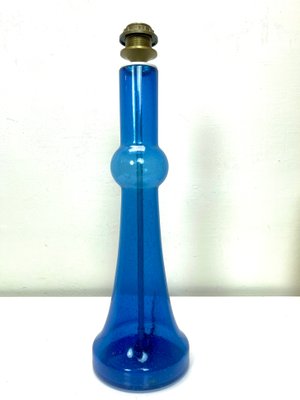 Blue Glass Table Lamp attributed to Nanny Still for Raak, 1970s-WZZ-1388706