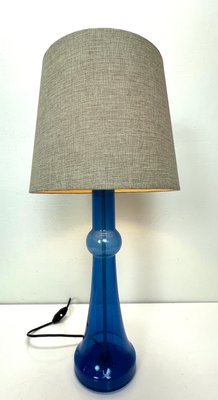 Blue Glass Table Lamp attributed to Nanny Still for Raak, 1970s-WZZ-1388706