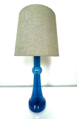 Blue Glass Table Lamp attributed to Nanny Still for Raak, 1970s-WZZ-1388706