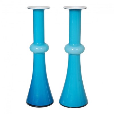 Blue Glass Vase from Holmegaard-MTD-1400058