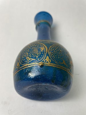 Blue & Gold Glass Vase, 1920s-SDV-837250