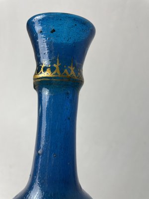 Blue & Gold Glass Vase, 1920s-SDV-837250