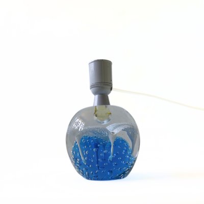 Blue Handmade Art Glass Table Lamp-JKV-1822221