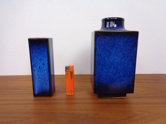 Blue Japanese Ceramic Vases, 1960s, Set of 2-RDW-1766198