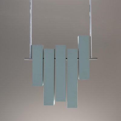 Blue Lacquered Metal Prototype Chandelier from Lumi, 1970-GJR-1405196