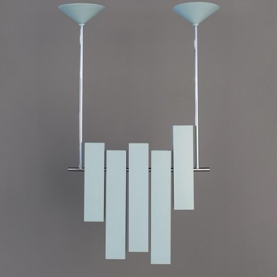 Blue Lacquered Metal Prototype Chandelier from Lumi, 1970-GJR-1405196